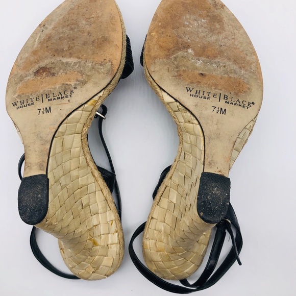 WHBM 4” Strappy Black Wedge - Picture 5 of 5